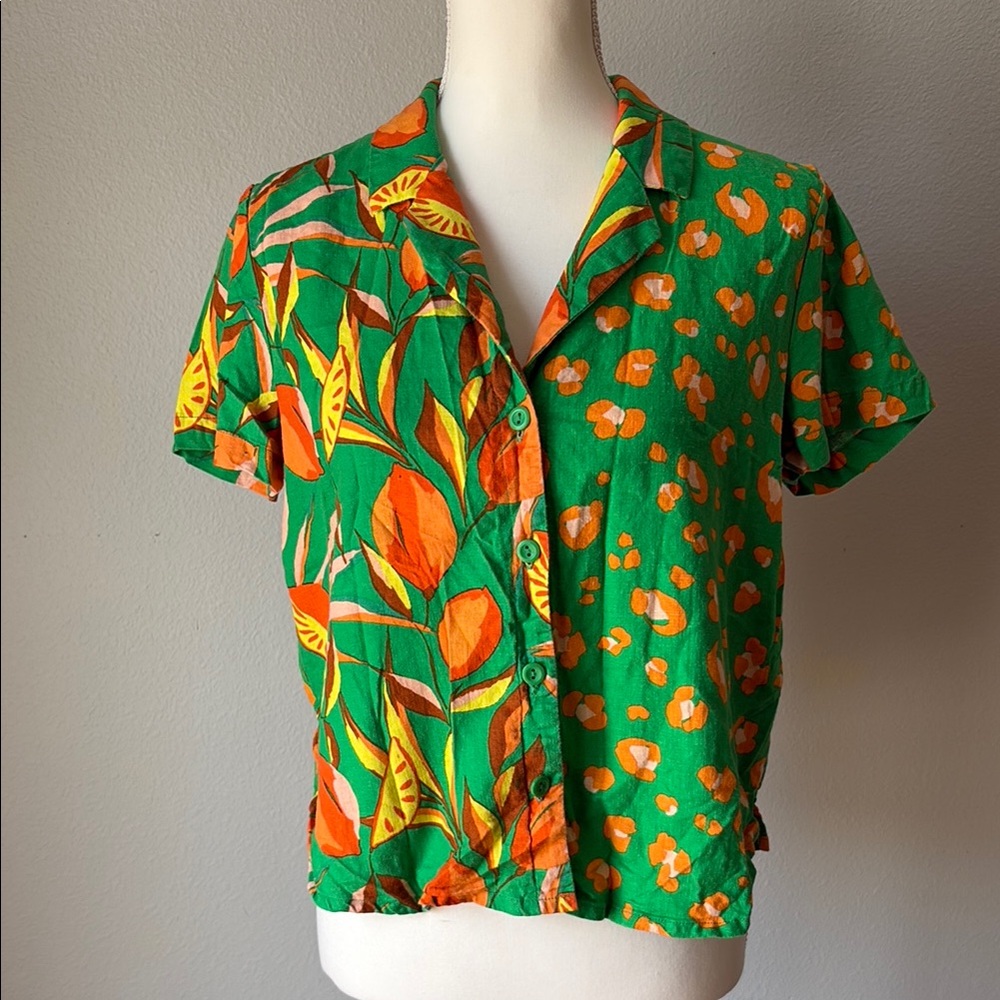 Tabitha Brown | Boxy Short Sleeve Button Down Shirt